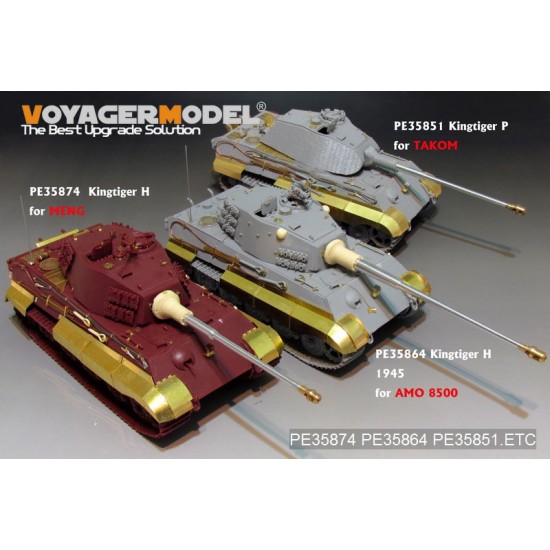 1/35 WWII King Tiger Final Version Detail Set for AMMO by Mig Jimenez #8500 1/35 WWII King Tiger Final Version Detail Set for AMMO by Mig Jimenez #8500