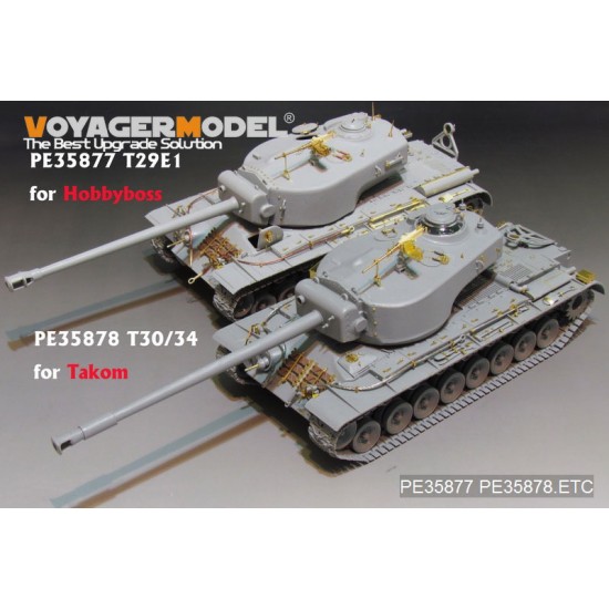 1/35 WWII US T-30/34 Super Heavy Tank Detail Set for Takom #2065 1/35 WWII US T-30/34 Super Heavy Tank Detail Set for Takom #2065