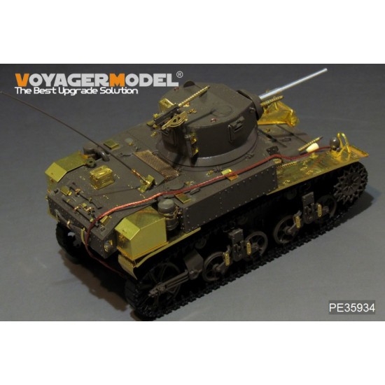 1/35 WWII US M3 Stuart Basic Detail Set (Gun barrel & antenna base include) for Tamiya kit #36360 1/35 WWII US M3 Stuart Basic Detail Set (Gun barrel & antenna base include) for Tamiya kit #36360