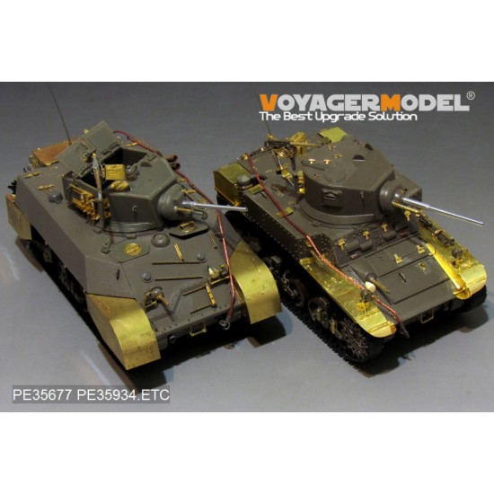 1/35 WWII US M3 Stuart Basic Detail Set (Gun barrel & antenna base include) for Tamiya kit #36360 1/35 WWII US M3 Stuart Basic Detail Set (Gun barrel & antenna base include) for Tamiya kit #36360