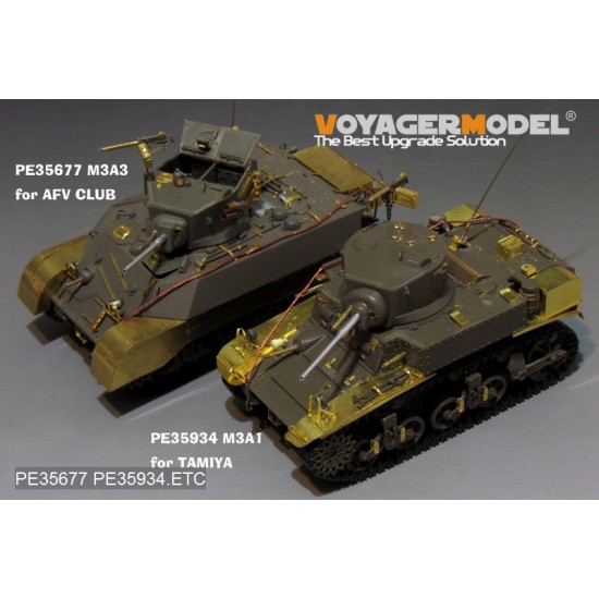 1/35 WWII US M3 Stuart Basic Detail Set (Gun barrel & antenna base include) for Tamiya kit #36360 1/35 WWII US M3 Stuart Basic Detail Set (Gun barrel & antenna base include) for Tamiya kit #36360