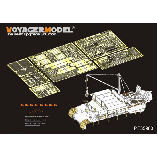1/35 WWII German Bergepanther Ausf.A (Late, Panther G holders) Detail Set for Takom 2101 1/35 WWII German Bergepanther Ausf.A (Late, Panther G holders) Detail Set for Takom 2101
