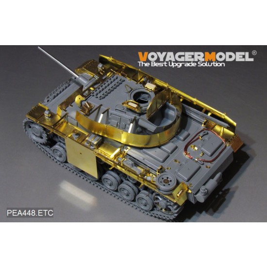 1/35 WWII German PzKpfw.III Ausf.M/N Additional Armour Detail Set for Takom Model 1/35 WWII German PzKpfw.III Ausf.M/N Additional Armour Detail Set for Takom Model