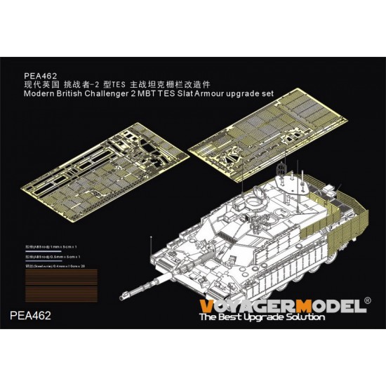 1/35 British Challenger 2 MBT TES Slat Armour Upgrade Detail set for Rye Field Model 5039 1/35 British Challenger 2 MBT TES Slat Armour Upgrade Detail set for Rye Field Model 5039