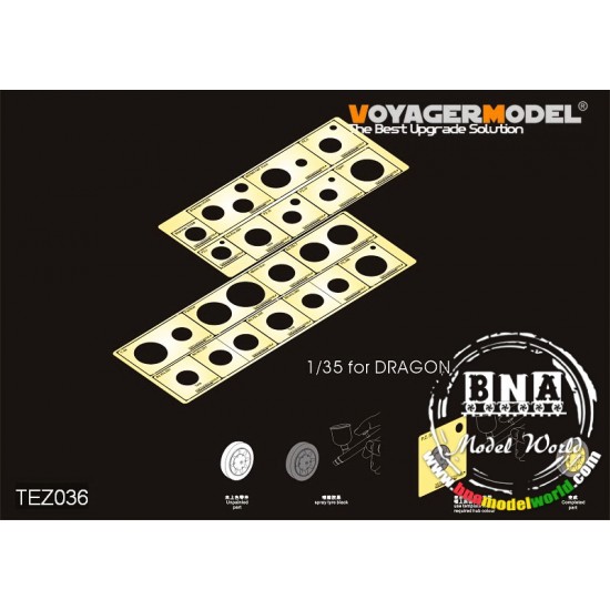 1/35 WWII AFV Road Wheels Stenciling Templates for Dragon kit 1/35 WWII AFV Road Wheels Stenciling Templates for Dragon kit