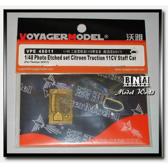 Photoetch for 1/48 Citroen Traction 11CV Staff Car for Tamiya kit #32517 Photoetch for 1/48 Citroen Traction 11CV Staff Car for Tamiya kit #32517