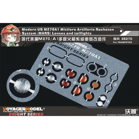 1/35 Modern US M270A1 MARS Lenses & Taillights for Trumpeter Models 1/35 Modern US M270A1 MARS Lenses & Taillights for Trumpeter Models