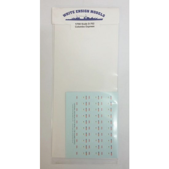 1/700 MV Colombo Express Container Decals 1/700 MV Colombo Express Container Decals