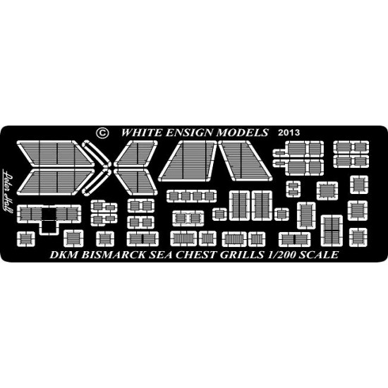 1/200 Bismarck Sea Chest Intake Grilles (Photo-etched parts)