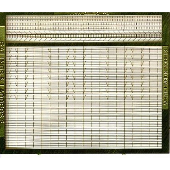 1/600 3-Bar Rails & Ladders Set (1 Photo-Etched Sheet) 1/600 3-Bar Rails & Ladders Set (1 Photo-Etched Sheet)