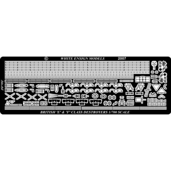 1/700 E & F Class Destroyer Detail-up Set for Tamiya kit (1 Photo-Etched Sheet)