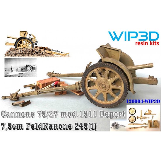 1/16 Cannone 75/27 Mod. 1911 Deport 7.5cm FeldKanone 245i 1/16 Cannone 75/27 Mod. 1911 Deport 7.5cm FeldKanone 245i