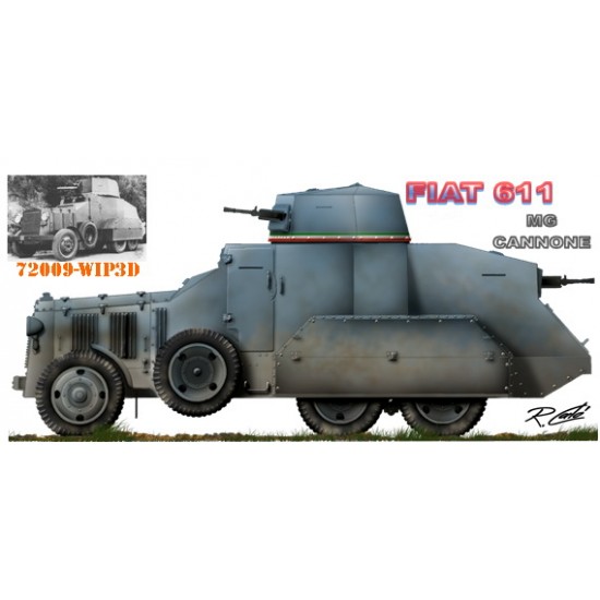1/35 Autoblinda Fiat 611 Armored Vehicles Complete kit 1/35 Autoblinda Fiat 611 Armored Vehicles Complete kit