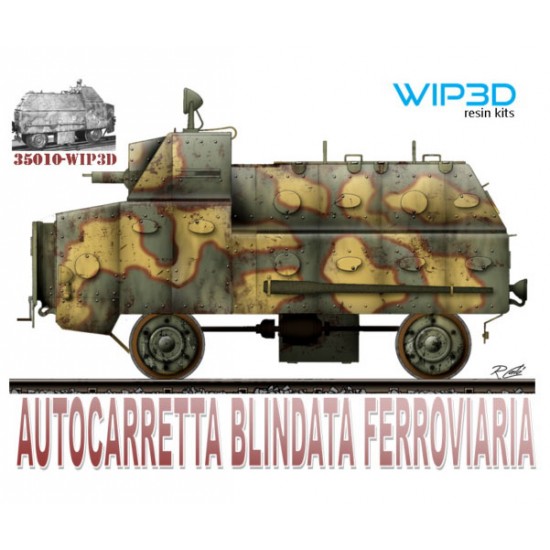 1/35 Railway Armored Truck Resin kit w/Train Track 1/35 Railway Armored Truck Resin kit w/Train Track