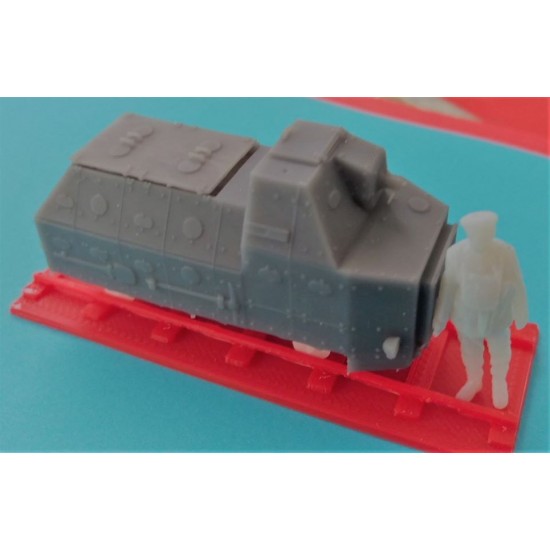 1/35 Railway Armored Truck Resin kit w/Train Track 1/35 Railway Armored Truck Resin kit w/Train Track