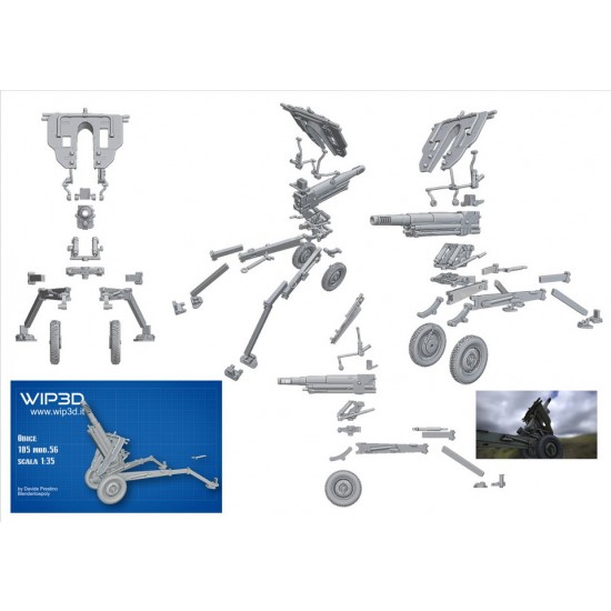 1/35 Howitzer 105/14 mod.56 Resin kit 1/35 Howitzer 105/14 mod.56 Resin kit