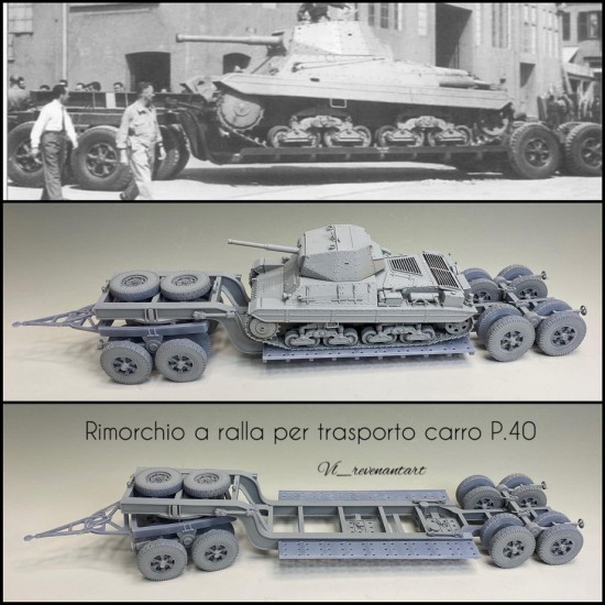 1/72 Italian Tank Transporter for P40 (Resin kit) 1/72 Italian Tank Transporter for P40 (Resin kit)