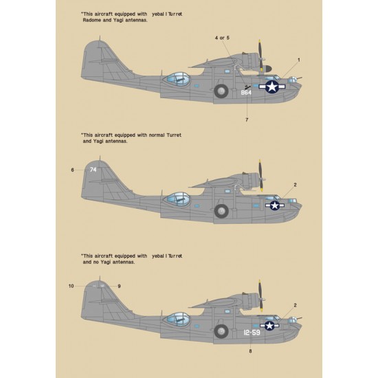 1/48 PBY Catalina Decals Part.2 Black Cat Squadron (PBY-5A) for Revell kit 1/48 PBY Catalina Decals Part.2 Black Cat Squadron (PBY-5A) for Revell kit