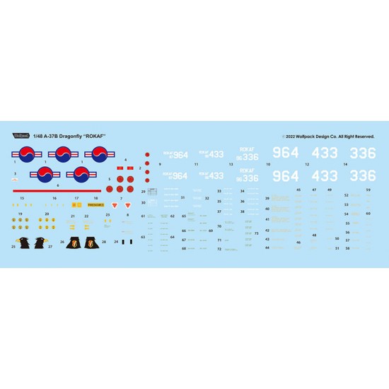 1/48 A-37 Dragonfly Decal Part.1 - ROKAF Dragonflies of the 8th TFW for Trumpeter/Revell kits 1/48 A-37 Dragonfly Decal Part.1 - ROKAF Dragonflies of the 8th TFW for Trumpeter/Revell kits