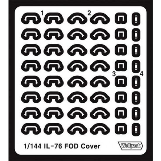 1/144 Ilyushin Il-76 FOD Cover set for Zvezda kits 1/144 Ilyushin Il-76 FOD Cover set for Zvezda kits