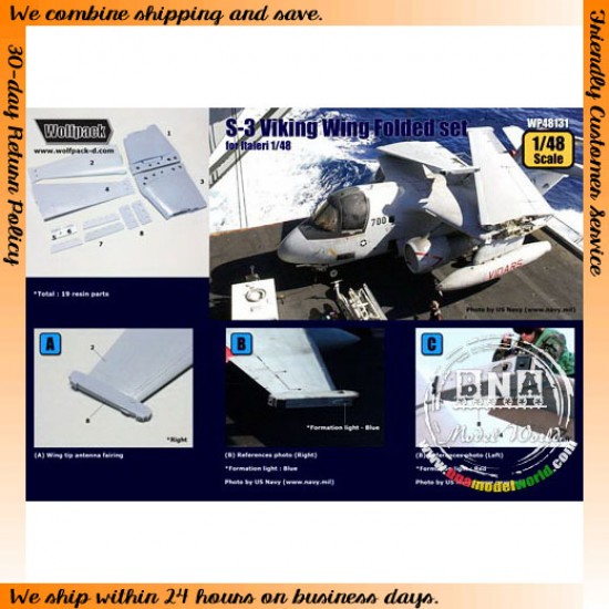 1/48 S-3 Viking Wing Folded Set for Italeri kit 1/48 S-3 Viking Wing Folded Set for Italeri kit