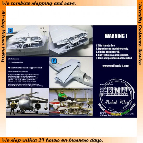 1/48 S-3 Viking Wing Folded Set for Italeri kit 1/48 S-3 Viking Wing Folded Set for Italeri kit