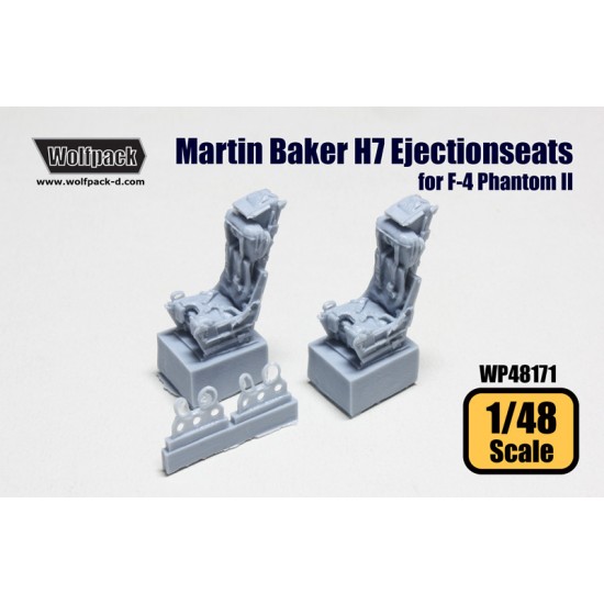 1/48 Martin Baker Mk.7H Ejection Seats set for F-4 Phantom II (2pcs) 1/48 Martin Baker Mk.7H Ejection Seats set for F-4 Phantom II (2pcs)