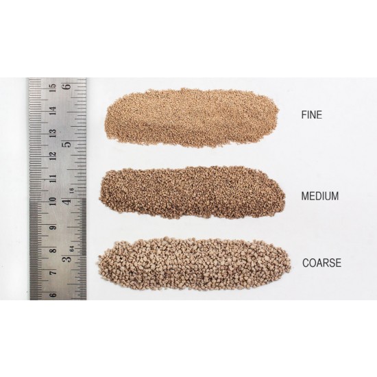 Roadbed/Track-Bed - Buff Medium Ballast (coverage area = 21.6 in3 / 353 cm3) Roadbed/Track-Bed - Buff Medium Ballast (coverage area = 21.6 in3 / 353 cm3)
