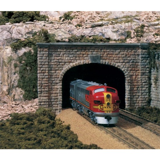 1/160 (N Scale) Cut Stone Tunnel Double Portal (2pcs)