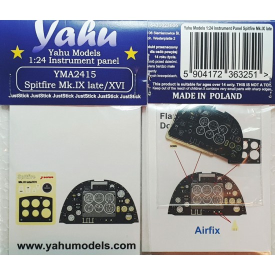 1/24 Supermarine Spitfire Mk.IX Late & Mk.XVI Instrument Panel for Airfix kits 1/24 Supermarine Spitfire Mk.IX Late & Mk.XVI Instrument Panel for Airfix kits