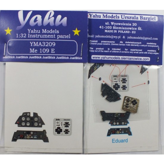 1/32 Messerschmitt Bf 109E Instrument Panel for Eduard kit 1/32 Messerschmitt Bf 109E Instrument Panel for Eduard kit