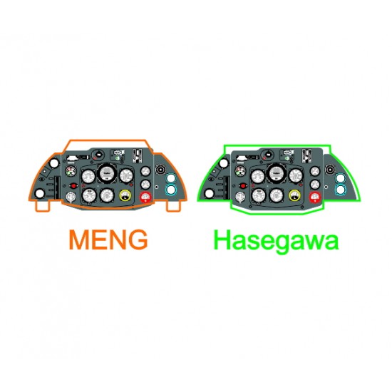 1/32 Me 163 B-0 Instrument Panel for Meng/Hasegawa kits