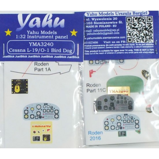 1/32 Cessna L-19/O-1 Bird Dog Instrument Panel for Roden kits 1/32 Cessna L-19/O-1 Bird Dog Instrument Panel for Roden kits