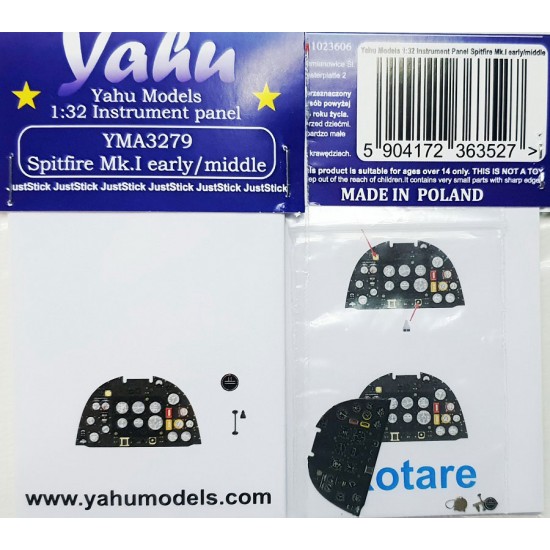 1/32 Supermarine Spitfire I Early/Middle Instrument Panel for Kotare kits 1/32 Supermarine Spitfire I Early/Middle Instrument Panel for Kotare kits