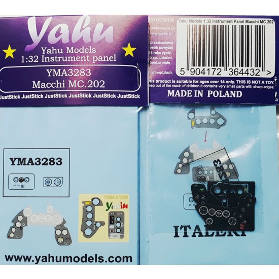 1/32 Macchi MC.202 Instrument Panel for Italeri kits 1/32 Macchi MC.202 Instrument Panel for Italeri kits