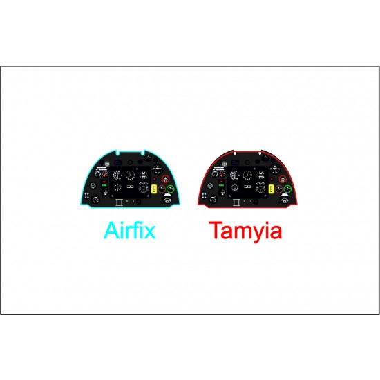 1/48 Supermarine Spitfire Mk.Vb Late Instrument Panel for Airfix/Tamiya kits 1/48 Supermarine Spitfire Mk.Vb Late Instrument Panel for Airfix/Tamiya kits