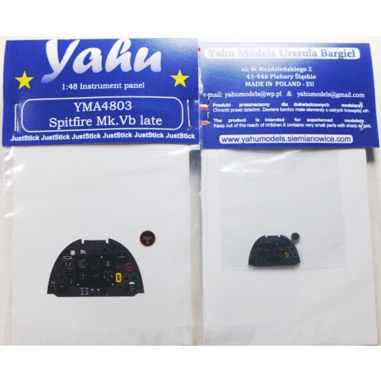1/48 Supermarine Spitfire Mk.Vb Late Instrument Panel for Airfix/Tamiya kits 1/48 Supermarine Spitfire Mk.Vb Late Instrument Panel for Airfix/Tamiya kits