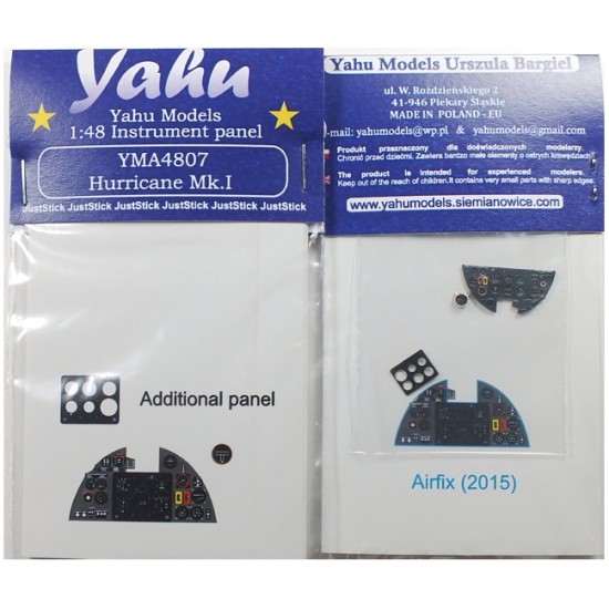 YAHU Models YMA4807 1/48 Hurricane Mk.i Instrument Panel for Airfix for sale online 