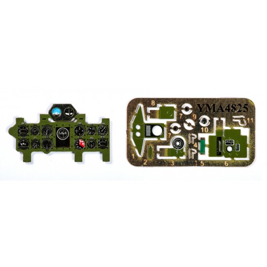 1/48 Mitsubishi A6M2 Zero (Mitsubishi Green) Instrument Panel for Tamiya kit 1/48 Mitsubishi A6M2 Zero (Mitsubishi Green) Instrument Panel for Tamiya kit