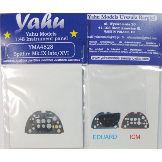 1/48 Supermarine Spitfire Mk.IX Late / Mk.XVI Instrument Panel for Eduard/ICM 1/48 Supermarine Spitfire Mk.IX Late / Mk.XVI Instrument Panel for Eduard/ICM