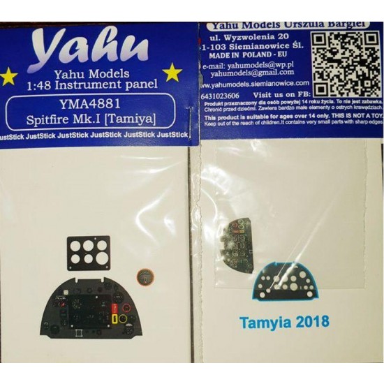 1/48 Supermarine Spitfire Mk.I Instrument Panel for Tamiya kits 1/48 Supermarine Spitfire Mk.I Instrument Panel for Tamiya kits