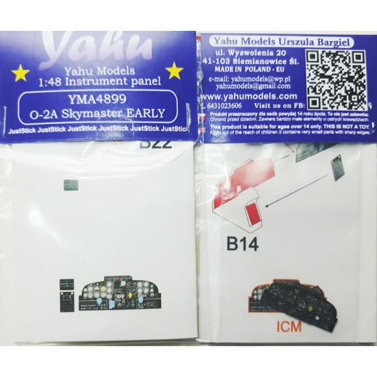 1/48 Cessna O-2 Skymaster Instrument Panel for ICM kits 1/48 Cessna O-2 Skymaster Instrument Panel for ICM kits
