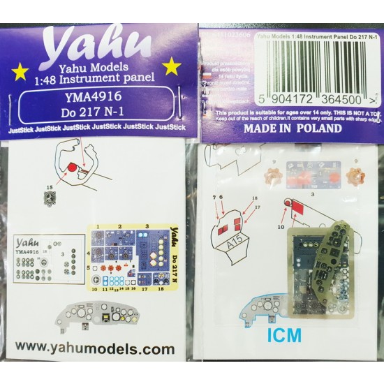 1/48 Dornier Do-217N-1 Instrument Panel for ICM kits 1/48 Dornier Do-217N-1 Instrument Panel for ICM kits