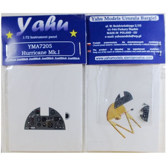 1/72 Hawker Hurricane Mk.I Instrument Panel for Airfix kit 1/72 Hawker Hurricane Mk.I Instrument Panel for Airfix kit