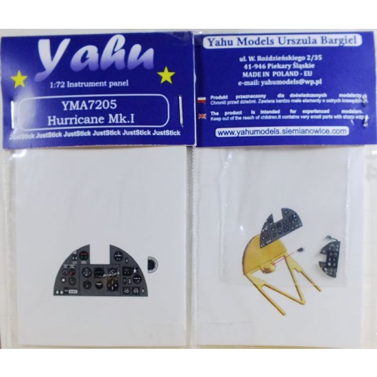 1/72 Hawker Hurricane Mk.I Instrument Panel for Airfix kit 1/72 Hawker Hurricane Mk.I Instrument Panel for Airfix kit