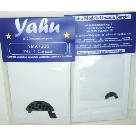 1/72 Vought F4U-1/F4U-1A/F4U-1D Corsair Instrument Panel for Revell/Tamiya 1/72 Vought F4U-1/F4U-1A/F4U-1D Corsair Instrument Panel for Revell/Tamiya
