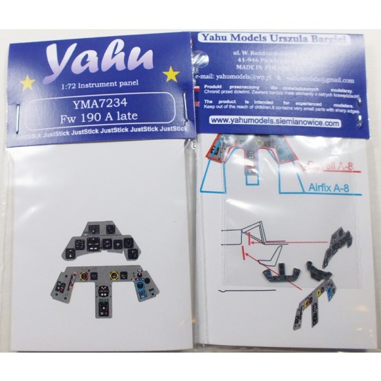 1/72 Focke-Wulf Fw 190A Late Instrument Panel for Airfix/Revell kits 1/72 Focke-Wulf Fw 190A Late Instrument Panel for Airfix/Revell kits
