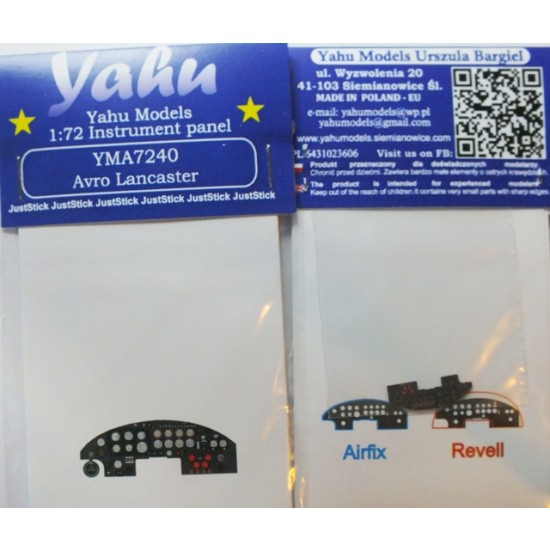 1/72 Avro Lancaster Instrument Panel for Airfix/Revell kits 1/72 Avro Lancaster Instrument Panel for Airfix/Revell kits