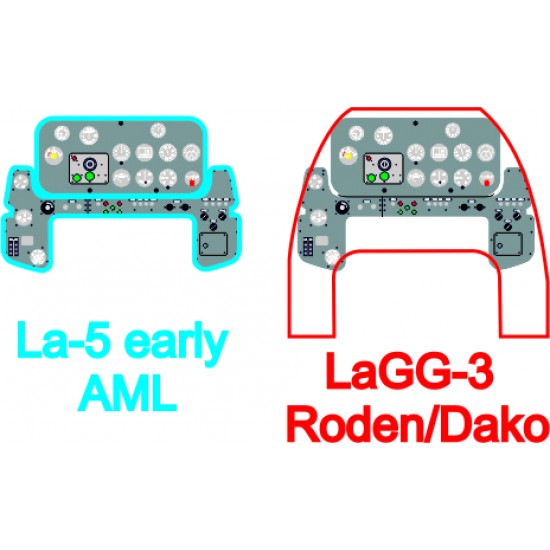 1/72 Lavochkin LaGG-3 / Early La-5 Instrument Panel for AML/Roden kits 1/72 Lavochkin LaGG-3 / Early La-5 Instrument Panel for AML/Roden kits