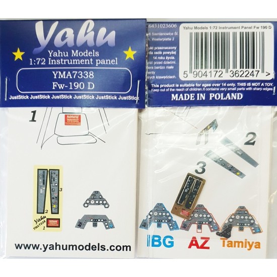 1/72 Focke-Wulf Fw-190D Instrument Panel for IBG kits 1/72 Focke-Wulf Fw-190D Instrument Panel for IBG kits